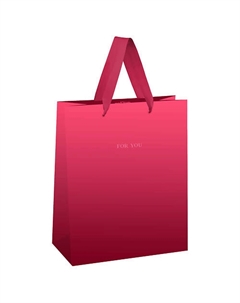 Пакет подарочный "Duotone. Magenta gradient", отделка фольгой Meshu