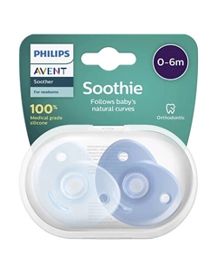 Пустышка силиконовая Soothie, 0-6 месяцев Philips