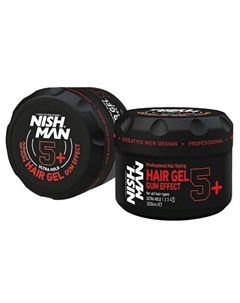 Гель для укладки волос HAIR GEL 5+ Gum Effect Ultra Hold 300 Nishman