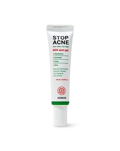 Гель SOS противовоспалительный точечный AHA + BHA + TEA TREE STOP ACNE 10 Hiskin