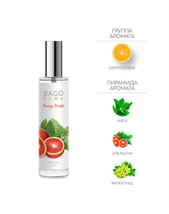 Спрей ароматический для дома Апельсин с мятой 100 Bago home