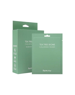 Интенсивно успокаивающая тканевая маска для лица с чайным деревом Tea Tree Biome Calming Mask 250 Farmstay