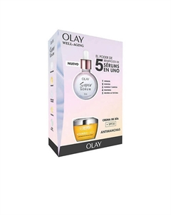 Набор: Сыворотка Super Serum + Крем для лица Vitamin C + SPF 30 Olay