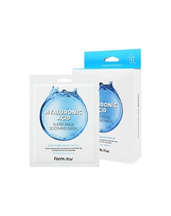 Тканевая маска для лица с гиалуроновой кислотой Hyaluronic Acid Super Aqua Soothing Mask 250 Farmstay