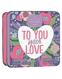 Мыло в декоративной мыльнице To You with Love Soap In A Tin 100 Scottish fine soaps