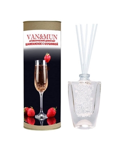 Ароматический диффузор Шампанское с клубникой с палочками 45 Van&mun
