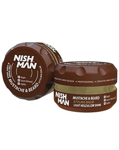 Бальзам воск для укладки бороды и усов 100 Nishman