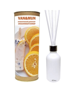 Ароматический диффузор Апельсиновый пломбир с палочками для дома 60 Van&mun