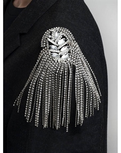 Брошь «Эполет», цвет белый в серебре Qf