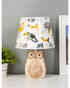 Настольная лампа«Филин» Е14 40 Вт коричневый 20×20×23 см Risalux