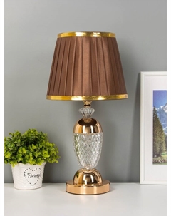 Настольная лампа с подсветкой «Сэбия» Е27 40 Вт золото 21×21×29 см Risalux