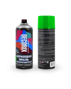 Эмаль – аэрозоль акриловая F204, цвет зелёный флуоресцентный, 520 мл Decorix