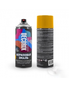Эмаль – аэрозоль акриловая A16, цвет тёмно – жёлтый, 520 мл Decorix
