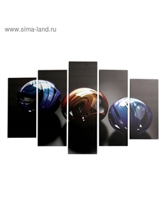 Картина модульная на подрамнике «Абстракция шары», 80×125 см: 2-25×52 см, 2-25×67 см, 1-25×80 см Сюжет