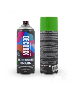Эмаль – аэрозоль акриловая №101, цвет ярко – зелёный, 520 мл Decorix