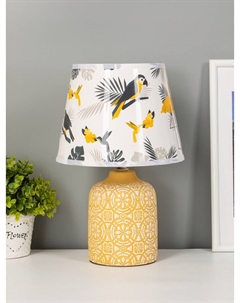 Настольная лампа с абажуром «Мандилина бежевый» Е14 20×20×29 см Risalux