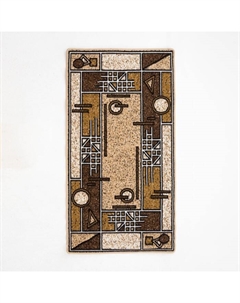 Ковер «Мокко», прямоугольный, 60х110 см, полипропилен 100%, джут Люберецкие ковры