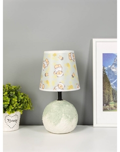 Настольная лампа «Ларнака» Е14 40 Вт белый голубой 14×14×23.5 см Risalux