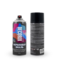 Эмаль – аэрозоль акриловая A01, цвет чёрный глянцевый, 520 мл Decorix