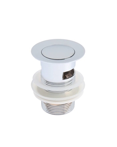 Донный клапан TIM BAR 0801B, для раковины, с переливом, высота 8 см Tim