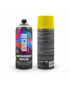 Эмаль – аэрозоль акриловая A07, цвет жёлтый, 520 мл Decorix