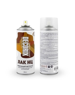 Лак – аэрозоль НЦ мебельный нитролак (A32), бесцветный глянцевый, 520 мл Decorix