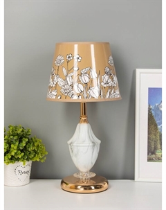 Настольная лампа 16141/1 E27 40 Вт бело-золотой 20×20×44 см Risalux