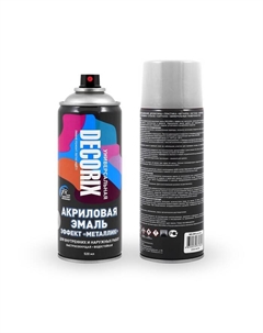 Эмаль – аэрозоль акриловая M303, с эффектом «металлик», цвет серебро, 520 мл Decorix