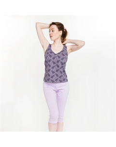 Комплект женский (майка, бриджи), цвет сиреневый, размер 54 Tusi