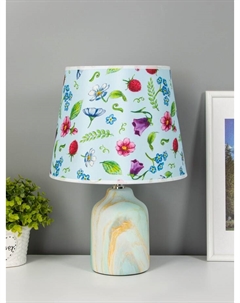 Настольная лампа «Жаклин» 1×40 Вт Е14 бирюзовый 24×24×27 см Risalux