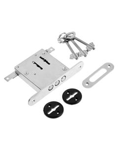 Замок врезной сувальдный с ригельным засовом трехсторонний ЗВ8-6А-1 Редуктор