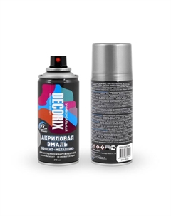 Эмаль – аэрозоль акриловая M306, с эффектом «металлик», цвет хром 520 мл Decorix