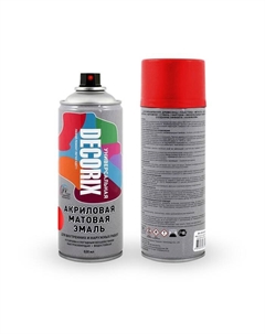 Эмаль – аэрозоль акриловая A19, цвет красный матовый, 520 мл Decorix