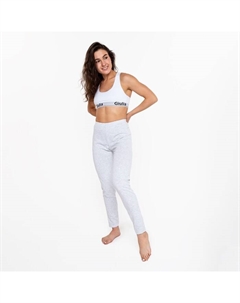 Леггинсы женские удлиненные, цвет св-серый меланж, размер 46 Tusi
