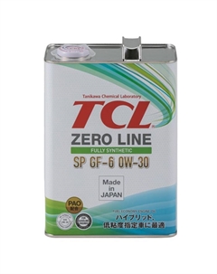 Масло моторное Zero Line Fully Synth, Fuel Economy, SP, GF-6, 0W30, 4 л Tcl