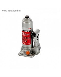 Домкрат гидравлический 50761, бутылочный, 2 т, высота подъема 181-345 мм Matrix