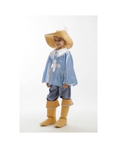 Карнавальный костюм «Мушкетёр», сорочка верхняя, брюки, шляпа, имитация сапог, р. 34, рост 134 см Карнавалия чудес