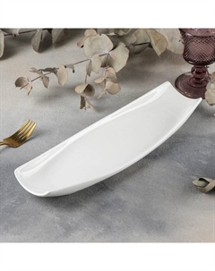 Блюдо Wilmax, 35×11 см, для подачи, фарфор, цвет белый Wilmax england