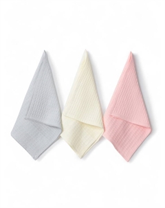 Набор кухонных полотенец «»: серое, розовое, белое, 35×60 см - 3 шт., хлопок 100% Доляна
