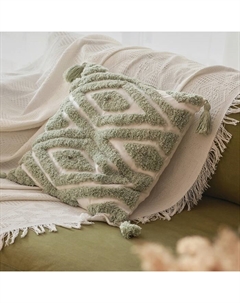 Наволочка декоративная с кисточками SL Home, 45×45 см, хлопок 100%, зелёная Sima-land home