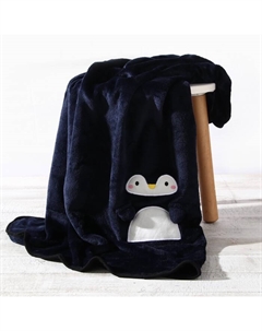 Плед детский «. Пингвин». 80×100 см, корал-флис, синий Lovelife