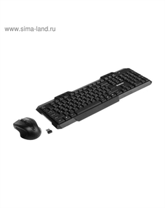 Комплект клавиатура и мышь Defender Jakarta C-805 RU, беспроводная,мембранная,1600 dpi,USB,чёрный