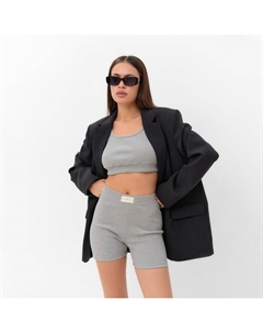 Костюм женский (топ, велосипедки), размер 44-46, серый Mist