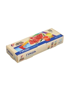 Гуашь 12 цветов × 20 мл «Школа творчества» Луч