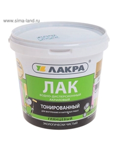 Лак водно – дисперсионный тонированный «», цвет дуб, 0.9 кг Лакра