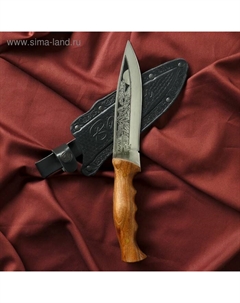 Нож кавказский туристический «Варан», сталь - 40×13, 14.5 см, с ножнами, вощёный орех Сердце кизляра