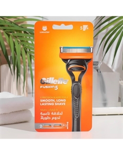 Бритвенный станок Fusion + 2 сменных кассеты, 5 лезвий Gillette