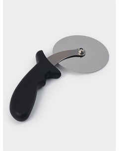 Нож для пиццы и теста, d=10 см, толщина лезвия 1 мм, цвет чёрный Доляна