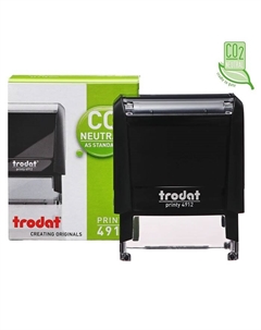 Оснастка для штампа автоматическая PRINTY 4912, 47 x 18 мм, корпус чёрный Trodat