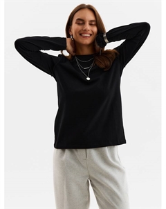 Лонгслив женский : Basic line, чёрный, размер 46-48 Minaku